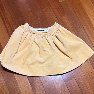 Ralph Lauren Light Yellow Corduroy Skater Skirt